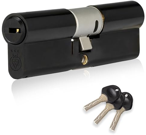 XFORT Colossus Matt Black 3 Star Kitemarked Euro Cylinder Lock 55EX/45 (100mm), British Standard TS007 Anti-Snap Barrel Lock, uPVC Door Lock.
