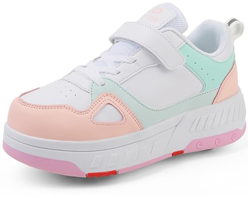 WOWEI Schuhe mit Rollen für Jungen Mädchen Skateboardschuhe Sportschuhe Rollschuhe Kinder Erwachsene 2-in-1-Multifunktionsrollschuhe Sneakers Mit Rollen Outdoorschuhe (BZX-T1, 31EU)