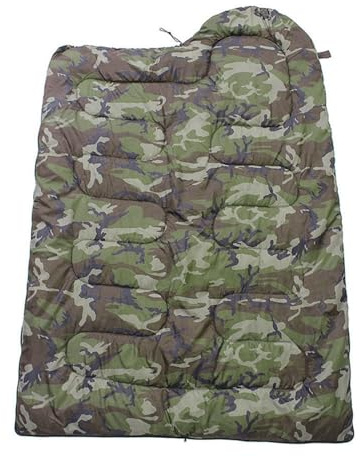 Zwpontia Saco De Dormir De Camuflaje Rectangular Para Senderismo, Camping Y Montañismo - 190 X 75 Cm