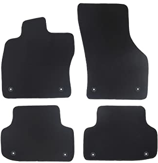 Fußmatten passend für Volvo C30 Typ 533 (Baujahr 2006-2012), Classic schwarz | 4-TLG | Umrandung braun