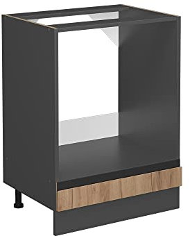 Vicco Meuble pour Four R-Line, Chêne de Force doré/Anthracite, PT Marbre