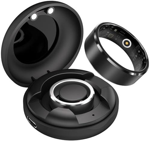 findtime Smartring Smart Ring Android iOS Fitness Ring Tracker Smartringe für Herren Damen Pulsmesser Schrittzähler Schlaftracker Smart Ring Silber Gold Aktivitätstracker Ring Fitnesstracker