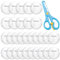 30 Stück Buttons Anstecker Selber Machen, Transparente Acryl Button Abzeichen mit Kinder Sicherheit Schere, Acryl Knopf Pin Rundes Abzeichen, Klar Knopf Pin Abzeichen Kit für Handwerk Lieferungen