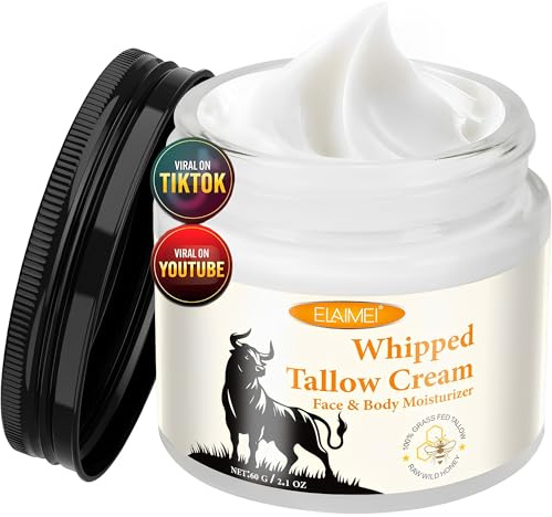 Beef Tallow Skincare - Rindertalg Grasgefüttert Bio - Rindertalg Creme für Gesicht & Haut -Nährend und Feuchtigkeitsspendend für alle Hauttypen