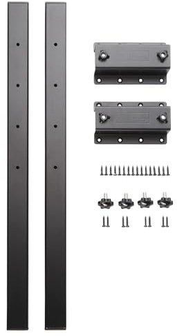 SOTECH Tischplattenverlängerung 600 x 40 x 40 mm schwarz Ansteckbeschlag für Erweiterungsplatte an Esstisch, Schreibtisch, Konferenztisch, Küchentisch