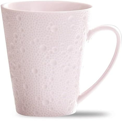 Taza Taza de café de cerámica de color caramelo, 11.8 fl oz, elegante taza for microondas, taza de café reutilizable for café, leche, zumo, té (color: azul) Con asas(Pink)