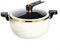 Olla de sopa multifuncional de hierro fundido, mini olla a presión con tapa y mango de bloqueo, revestimiento de cerámica antiadherente para sopas guisos (8 L, blanco)