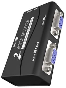 Whltzf VGA-Schnittstellen-Splitter, VGA-Splitter für Doppel-Display-Setups Signale Boosting-Modi Signale Verstärker VGA-Splitter