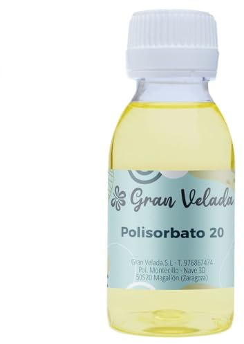 Gran Velada - Polisorbato 20 Líquido 100 g | Co-Emulsionante O/W y Tensioactivo No Iónico | Solubilizante de Aceites Esenciales y Perfumes | Ideal para Cremas, Limpiadores y Sprays