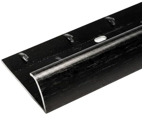 FloorPro Carpet to Vinyl Flooring Doorbar - 0.9m - Single Edge - Aluminum Threshold Transition Door Trim Strip - Brushed Black