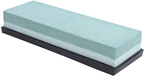 Jeffergarden Home Sharpener Sharpening Stone Whetstone, Dual Grit 400 + 1000, Base, Double Sided, for Kitchen Use, Good Helper with Home Sharpening Stone Whetstone, 18x6x3cm