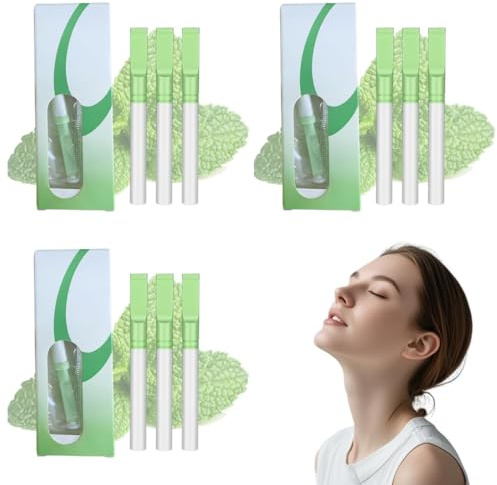 PYEUIFT Pack de 9 Inhaladores Sabor Menta – Palitos aromáticos sin humo, Inhalador para hábitos saludables, relajación, reducción de estrés, respiración fresca, uso en casa, oficina y viaje