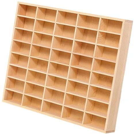 LCSVCCXA Display Regal Holz Spielzeugauto Regal Modellauto Aufbewahrung Schrank Organizer Wandmontage Tisch Ausstellungsrack für Wohnzimmer Büro Puppensammlung, 49 cm X 38.5 cm X 5