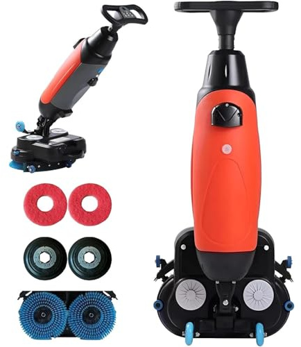 Mini Lavasciuga Pavimenti Ultra, Lavapavimenti Industriale Rotante, Batteria da 120 Minuti, Larghezza di Pulizia di 43cm, 360 Giri/Min per Casa, Ufficio, Bagni E Piccoli Spazi Commerciali(B)