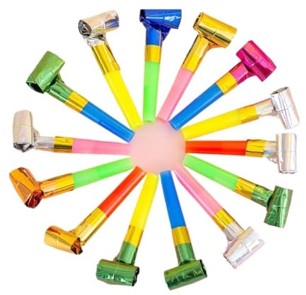 100 pezzi di fischietti in plastica for creare un'atmosfera da festa, souvenir rumoroso per Compleanni, Celebrazioni