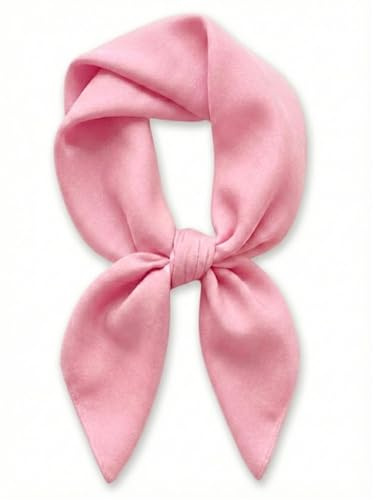 TigerTie Damen Nickituch Halstuch in rosa einfarbig Uni - Weiches Tragegefühl - Tuchgröße 60 x 60 cm - 100% Baumwolle