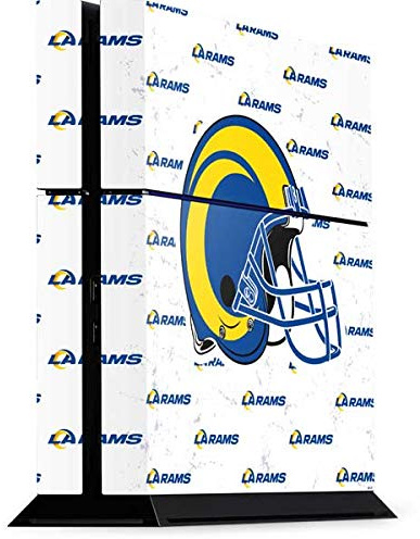 Skinit Decal Gaming Skin Compatible with PS4 Console - Officially Licensed NFL Los Angeles Rams White Logo Blast Design