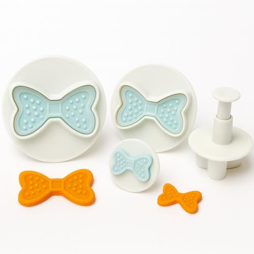 Graziano, Set da 4 Tagliapasta in Plastica a Forma di Papillon, Utili per Tagliare a Forma di Biscotti la Pasta da Zucchero, Pratici ed Igienici, Ideali per Creare Squisiti Dolci