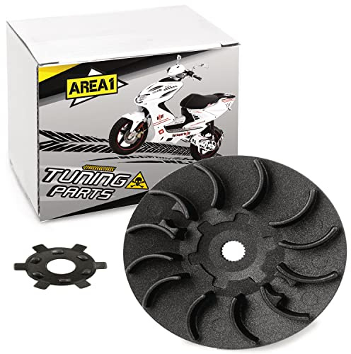 Area1 Tuning Keilriemenscheibe/Lüfterrad für 50ccm 2-Takt kompatibel Peugeot mit Speedfight 3 Speedfight 4, Jetforce, Citystar, Django, Elystar, Ludix, Kisbee, Looxor, New Vivacity, TKR, Streetzone