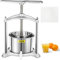 VEVOR Torchio per Spremuta Uva Olive Succhi Premitutto Manuale 3L, Torchietto per Succhi di Frutta Vino Cera Miele Acciaio Inox 3L Manuale, Pressatutto in Acciaio Inox Manuale per Bevande, Argento