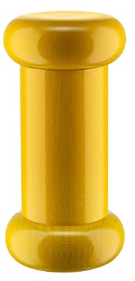 Alessi Totem Domestici ES19 1 - Design Salz-, Pfeffer- und Gewürzmühle aus Buchen-, Gelb-, Schwarz- und Weißholz