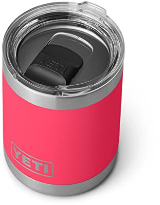 YETI Rambler Lowball isotherme en acier inoxydable avec couvercle MagSlider, 295 ml, rose Bimini
