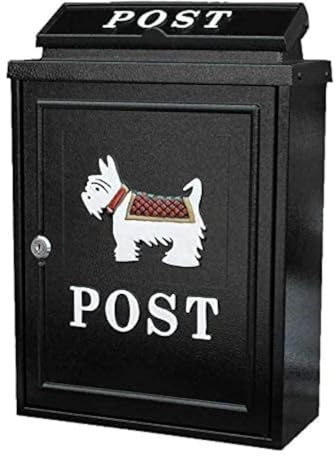 EatingBiting 16 Puppy Logo Wall Mounted Letter Box Lockable Post Mail Box Parcel Letterbox Vintage Mailbox Thickness:13cm 3kg Lockable Mailbox Security Lockbox Outdoor Retro Aluminum Post Box Secure