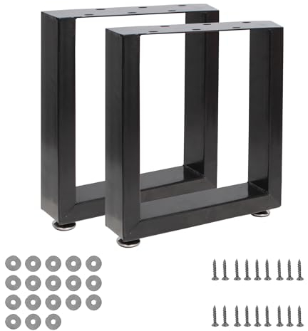 Thanaddo 2 pcs Tischgestell, Rechteckige Tischbeine geeignet für Wohnzimmer, Bars, Büros, 80 x 72cm, Pack of 2