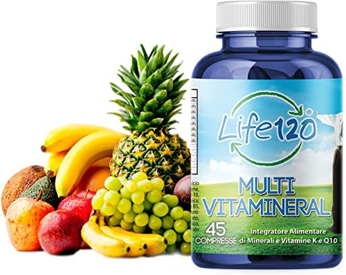 Life 120 - Multivitaminico 45 compresse con Minerali e Vitamine, Adatto a Uomini e Donne