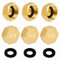 OMZSXK Brass Blanking Cap G3/4 (24mm), 6pcs Stop Caps Female Thread, Hex Nut Cap, Fitting Caps for Washing Machine Radiator Valve Faucets Tap
