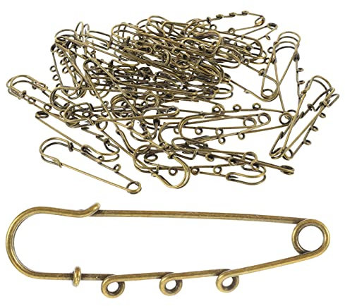 Gogogmee 50stücke Brosche Pins Mit Löchern Wiederverwendbar Zum Selbermachen Von Broschen Für Kleidung Hüte Pullover DIY-schmuck Anstecknadeln Aus Legierung