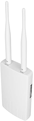 Topiky Routeur WiFi CPE Extérieur 4G, Routeur WiFi Carte SIM 4G LTE CPE, Routeur CPE 4G LTE avec Carte Micro SIM 3FF, Routeur WiFi 4G débloqué avec Antennes Externes (Prise UE)
