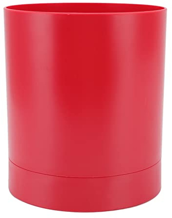 Lwuey Küchenutensilienhalter, Utensilienhalter Küche Drehbar Utensilientopf Besteckhalter Tisch Küchen Utensilien Organizer PP 14,4x16,5cm Besteckkorb Abtropfbehälter Kochutensilien Rot