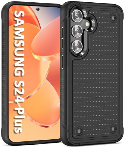 KETGII Hülle für Samsung Galaxy S24 Plus 5G Handyhülle,TPU Stoßfeste Schutzhülle Kratzfeste Galaxy S24 + Plus Case Robuste Cover für Samsung Galaxy S24 Plus 6.7 Schwarz