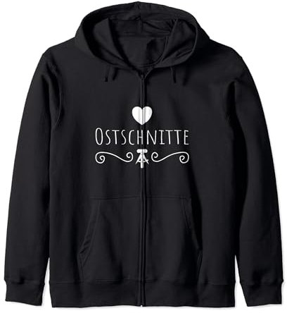 Ostschnitte mit Herz Hammer und Sichel Kapuzenjacke