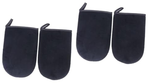 Beavorty 4stücke Selbstbräunungshandschuhe Tanning Applicator Mitts Für Gleichmäßige Natürliche Bräune Komfortabel Und Einfach Zu Verwenden Für Selbstbräunungscremes Schwarz