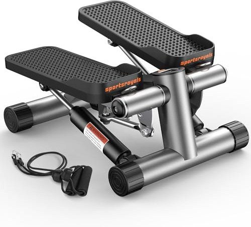 Sportsroyals Stepper d'escalier pour Exercices - Torsadé avec Bandes de résistance et capacité de Poids de 150 kg