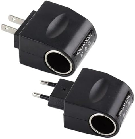 Adaptador De Enchufe Encendedor De Cigarrillos, Adaptador De Coche De 12 Voltios, Convertidor Mechero Estable Con Indicador LED De 220 V A 12 V, Tocadores Automotrices Negros, Adaptador De Coche De AC