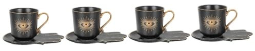 Ciieeo 4 Juegos Taza De Cerámica Marca Café Decorativo Taza De Café Con Tapa Taza De Leche Vasos De Te Marroqui Taza De Jugo Tazas y Platillos De Té Tazas De Té Chino Beber Te Cafe