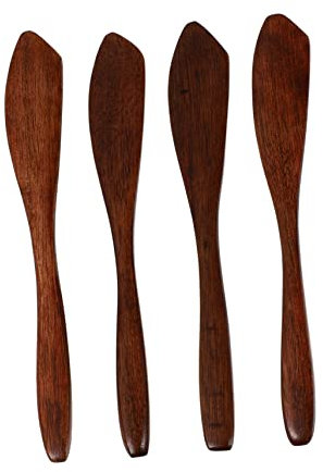 Mikinona 8 Stk Phoebe Marmeladenmesser käse messer easy putz pezzettino brotmesser Handgefertigt französischer Käse Käseschaber Küchenversorgung für zu Hause Buttermesser aus Holz