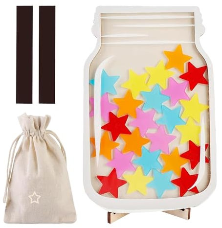 Magnetisches Sternglas, Belohnungsglas Mit Sternen, Klassenzimmer Belohnungsglas, Sternenglas Belohnungssystem, Magnetische Belohnungstafel, Belohnungstopf Für Gute Verhaltenstabellen Für Kinder