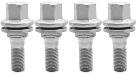 JUUDDENPARTS 9682405080 4 Pcs Wheel Nut Stud Bolts, Replacement for Citroen Berlingo Xsara Saxo C2 C3 C4, Replacement for Fiat Scudo Replacement for Peugeot 1007, Replaces 9817024580 940684