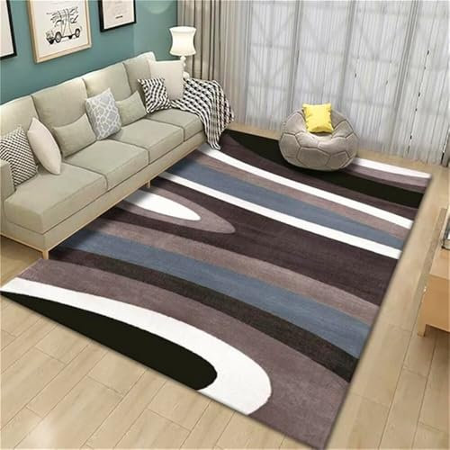 RUGMRZ Kuschelige Teppiche Rutschfester Teppich Waschbarer grau blau Wohnzimmer Schlafzimmer Esszimmer Zimmers Teppichboden Deko Outdoor Terrasse 200X300CM