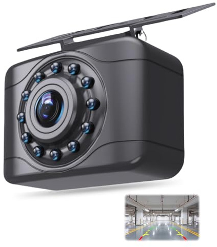 Epronic Telecamera Posteriore per Auto,Retrocamera Impermeabile IP69, Chiara Visione Notturna, Telecamera per Auto con Visione Grandangolare
