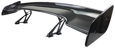 Spoiler Wing Universal GT Style Rear Spoiler Wing Tail Air Dam For 99% Sedan Body Kit Decoration Carbon Fiber Racing Car Tuning Accessories(Carbon Fiber Look)