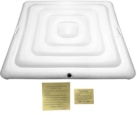 Housse Isotherme pour Spa - Housse Thermique Pliable pour Spa avec Poignée | Coussin de Spa Carré Anti-UV avec Poignée pour Intérieur Extérieur Jardin Terrasse Camping