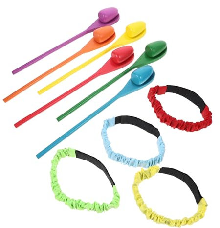 Kisangel Outdoor Playing Tool Egg Relay Game Team Game Toys Balancing Wooden Spoon for Boys and Girls and Adults