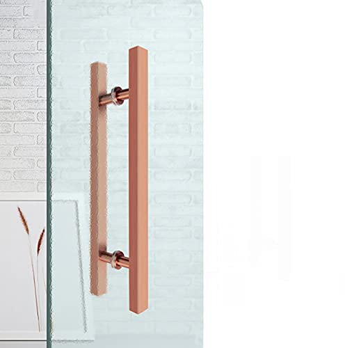 Maniglie Per Porte Scorrevoli In Vetro Per Uffici, Maniglie Per Porte In Vetro Per La Casa, Maniglie Per Porte Doccia Di Ricambio Per Bagni, Maniglie Per Porte A Spinta E-Rose Gold-1200mm (800mm)