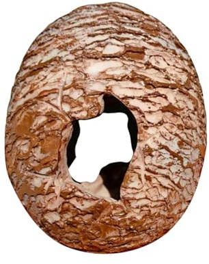 Cachette de reptile – Caverne pour reptile | Peau de gecko léopard | En résine en forme d'œuf de dinosaure | Fournitures pour animaux de compagnie pour jardin, maison, chambre à coucher, terrarium