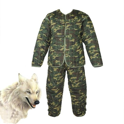 Trainingsanzug Gegen Hundebeißer Für Professionelle Polizeihunde – Ganzkörperschutzjacke Und -Hose, Strapazierfähiges, Reißfestes Material, Bissfest, Bequem Für Das Hundetraining